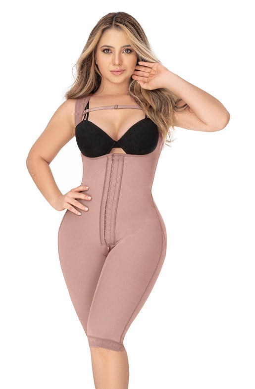 Mapale Shapewear Cross Back Support Knee Length Shapewear