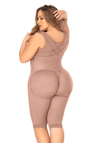 Mapale Shapewear Cross Back Support Knee Length Shapewear