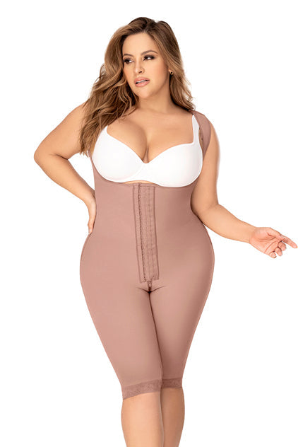 Mapale Shapewear Cross Back Support Knee Length Shapewear