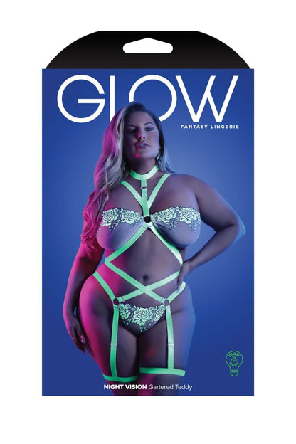 Fantasy Queen Glow-in-the-Dark Night Vision Embroidered Mesh Teddy