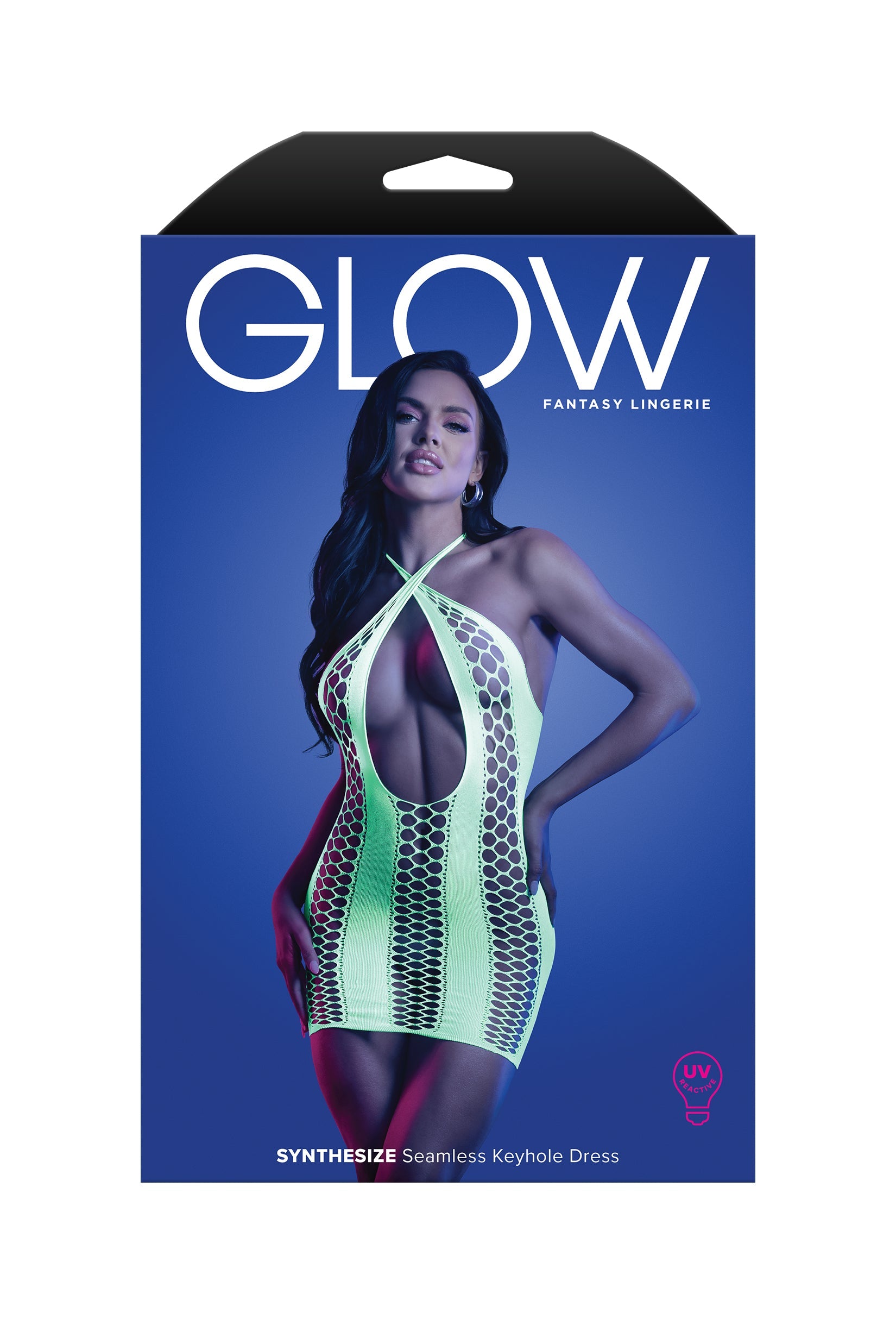 Fantasy Lingerie Glow Synthesize Keyhole Body Dress Neon Green