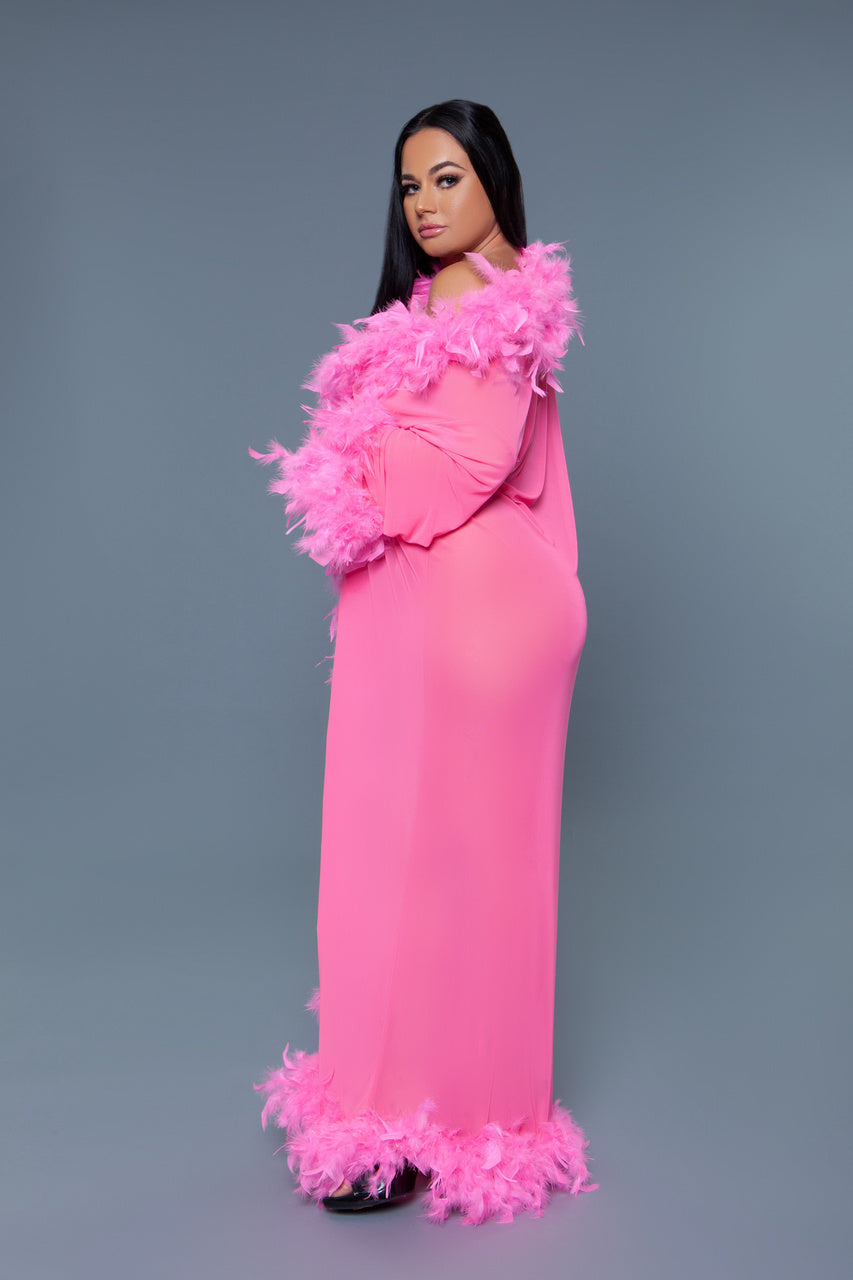 BeWicked Glamour Robe Neon Pink