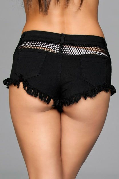 BeWicked Such A Catch Denim Shorts Black