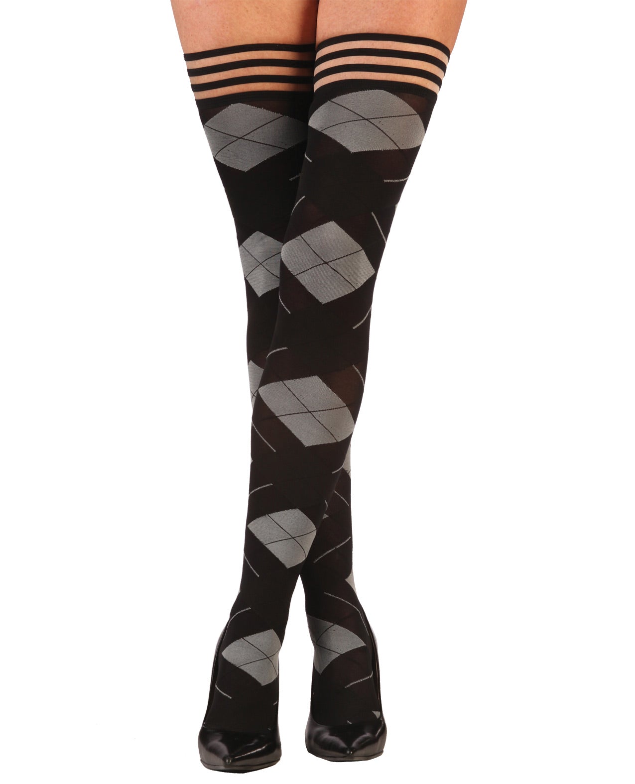 Kix'ies Kimmie Argyle Thigh Highs