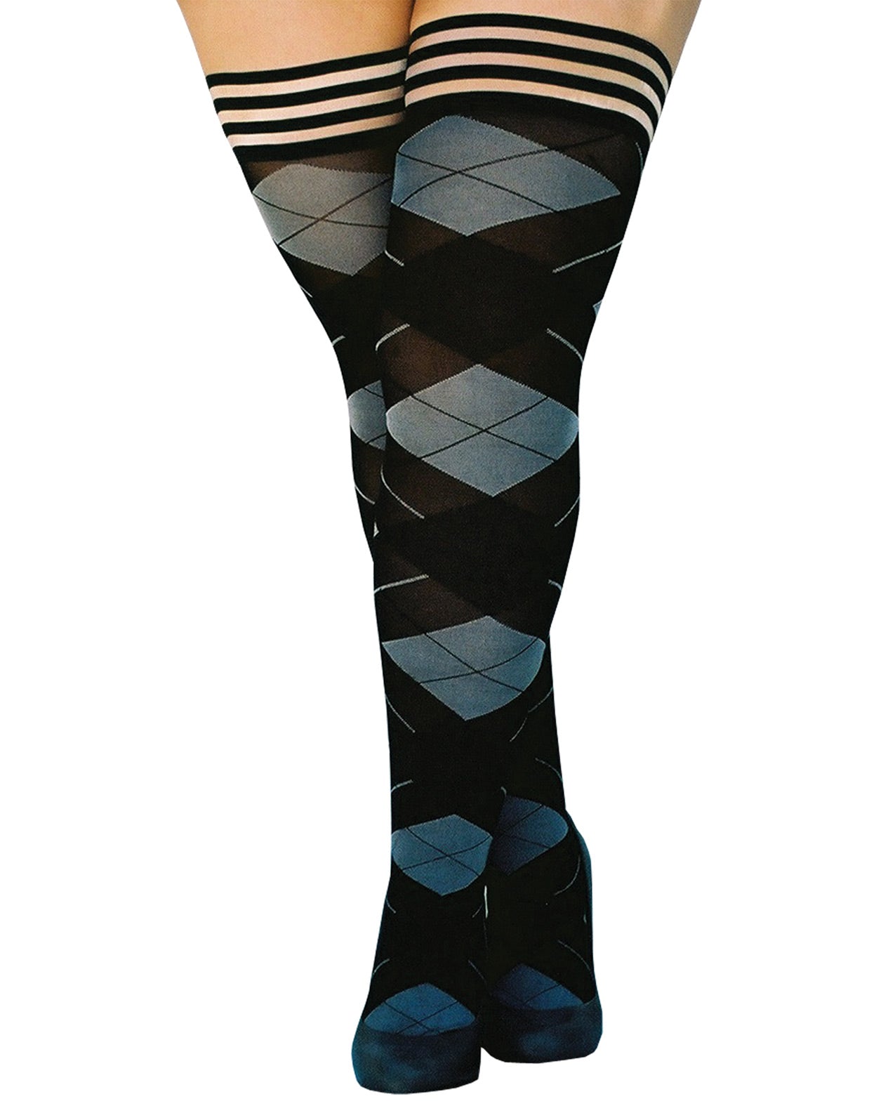 Kix'ies Kimmie Argyle Thigh Highs