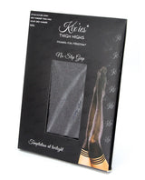 Kixies Kaylee Grey Shimmer Thigh Highs