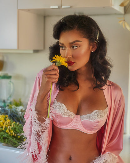 Roma Confidential Lace & Satin Underwire Bra Set Multiple Color Choices