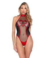 Roma Confidential Cupid Heart Teddy Black Red