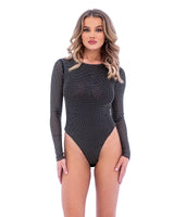 Roma Confidential Starry Night Long Sleeve Bodysuit Black