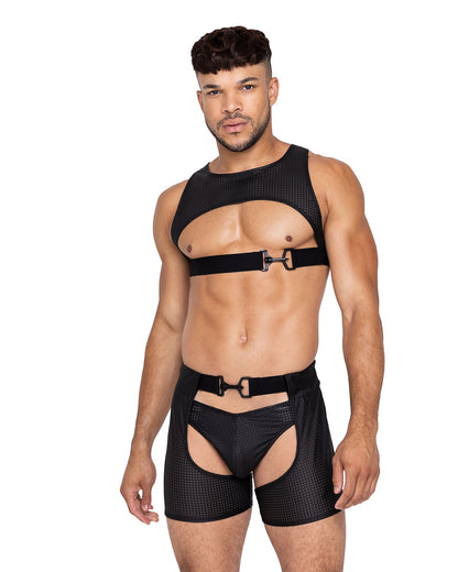 Roma Confidential Master Mens Harness Top Black