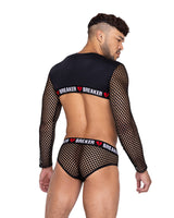Roma Confidential Heartbreaker Mens Crop Top Black