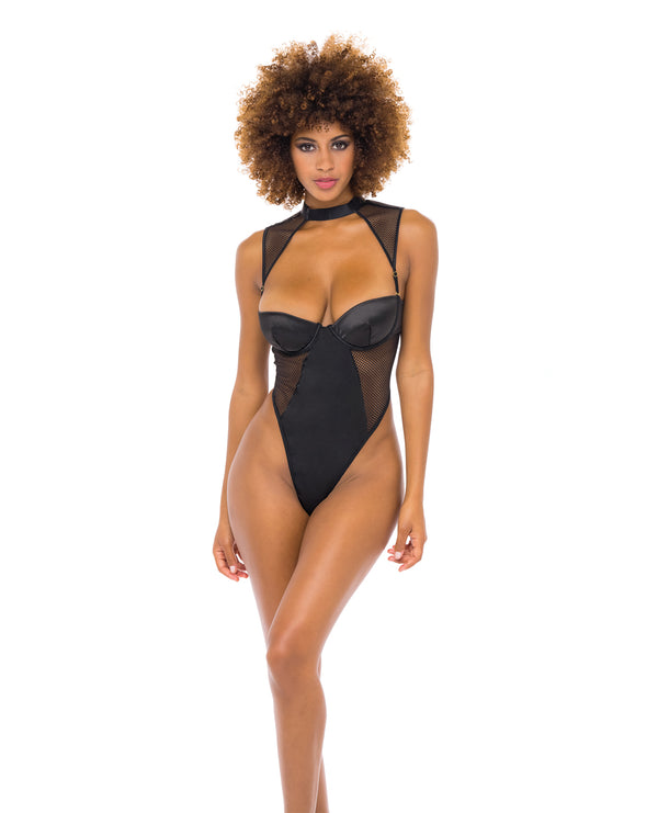 Oh la la Cheri Josephine High Leg Harness Teddy Black