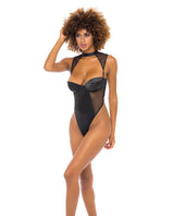 Oh la la Cheri Josephine High Leg Harness Teddy Black