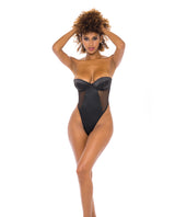 Oh la la Cheri Josephine High Leg Harness Teddy Black