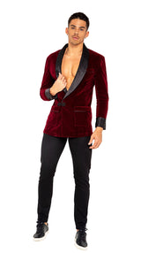 Playboy Smoke Lounge Gent Costume Burgundy Red
