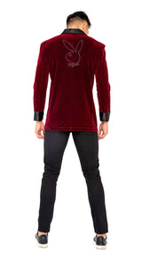 Playboy Smoke Lounge Gent Costume Burgundy Red