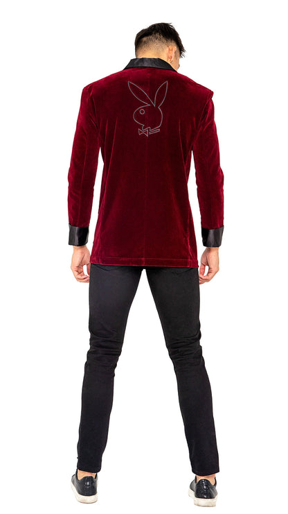 Playboy Smoke Lounge Gent Costume Burgundy Red