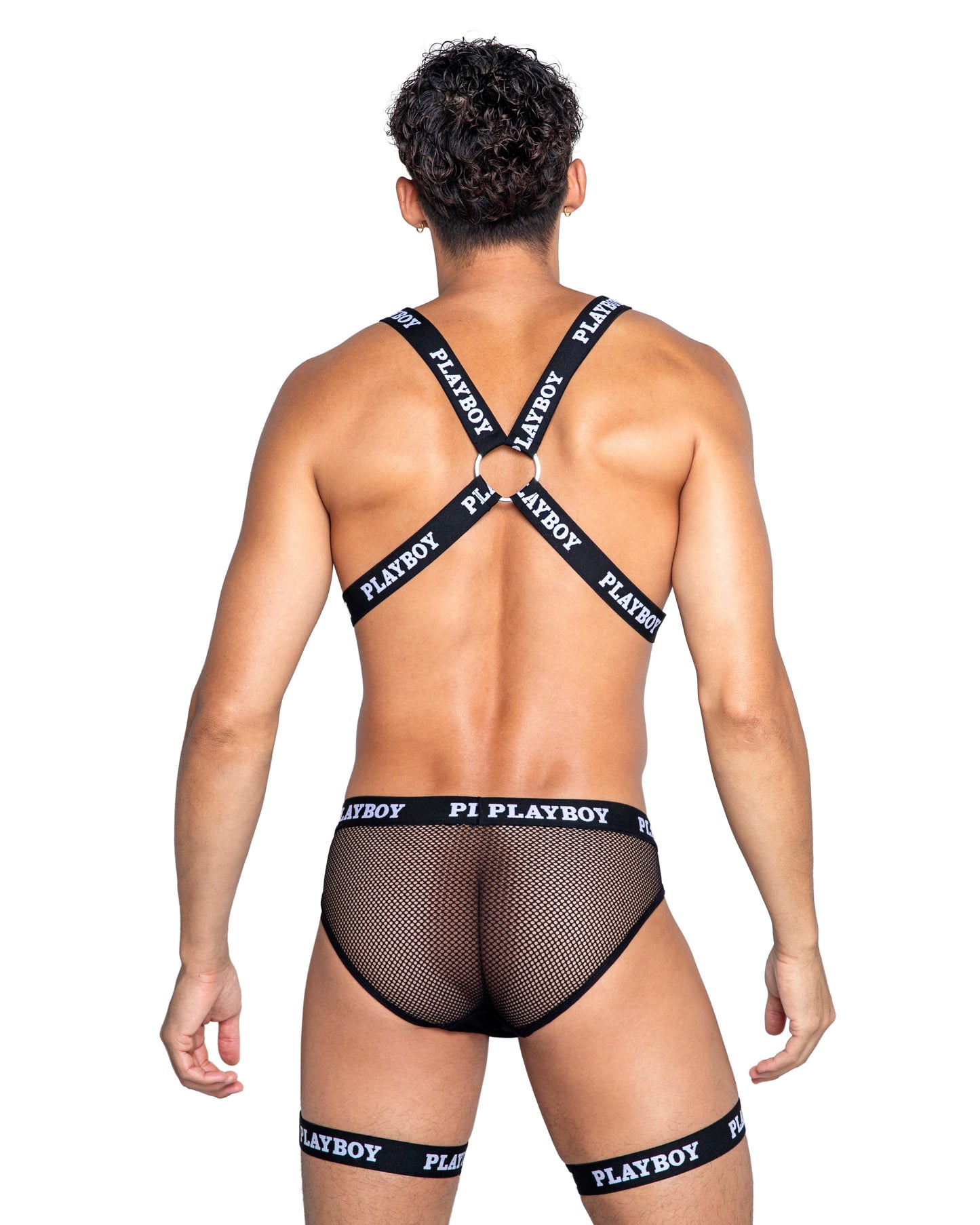 Roma Confidential Playboy Mens Dark Room Suspender Set Underwear