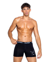 Playboy Mens Tuxedo Modal Classic Boxer Briefs Underwear Black