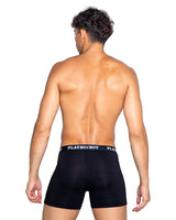 Playboy Mens Tuxedo Modal Classic Boxer Briefs Underwear Black
