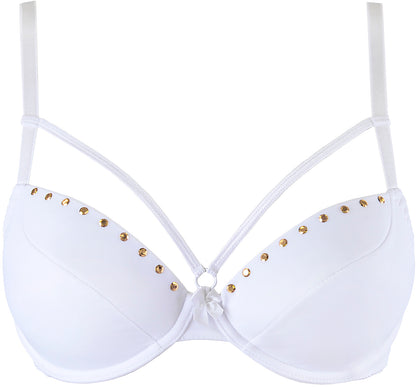 Axami 10331 Studded Push-up Bra White