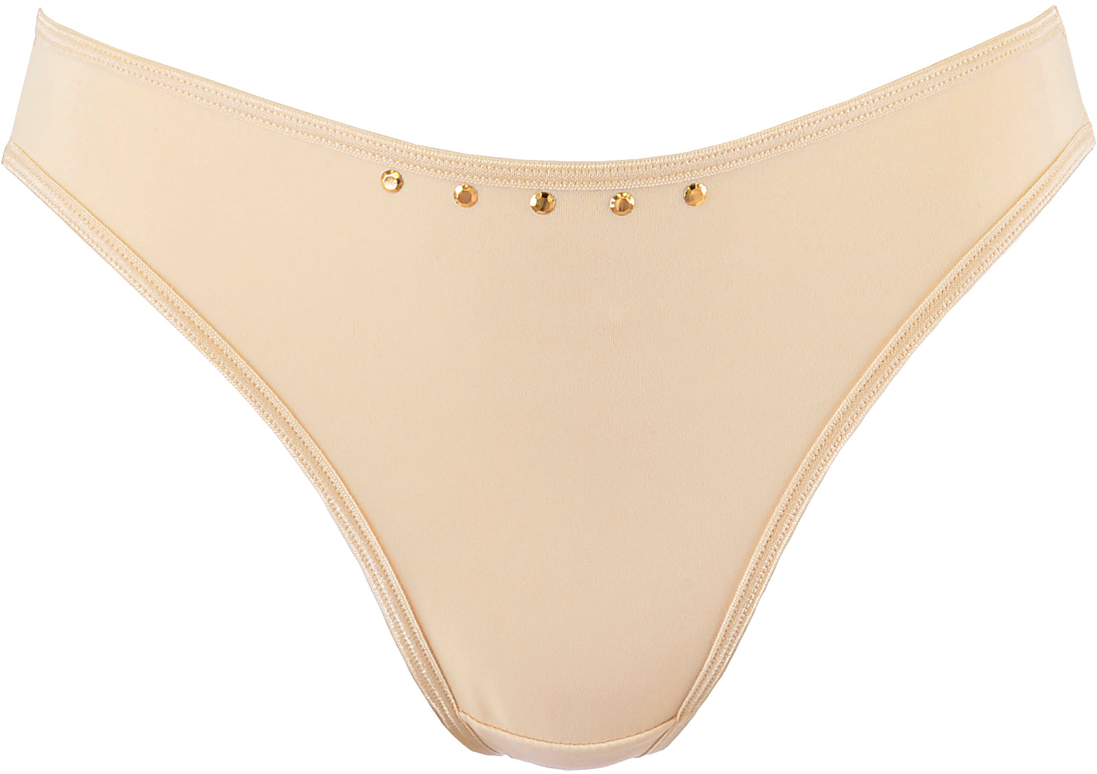 Axami 10348 Studded Thong Beige