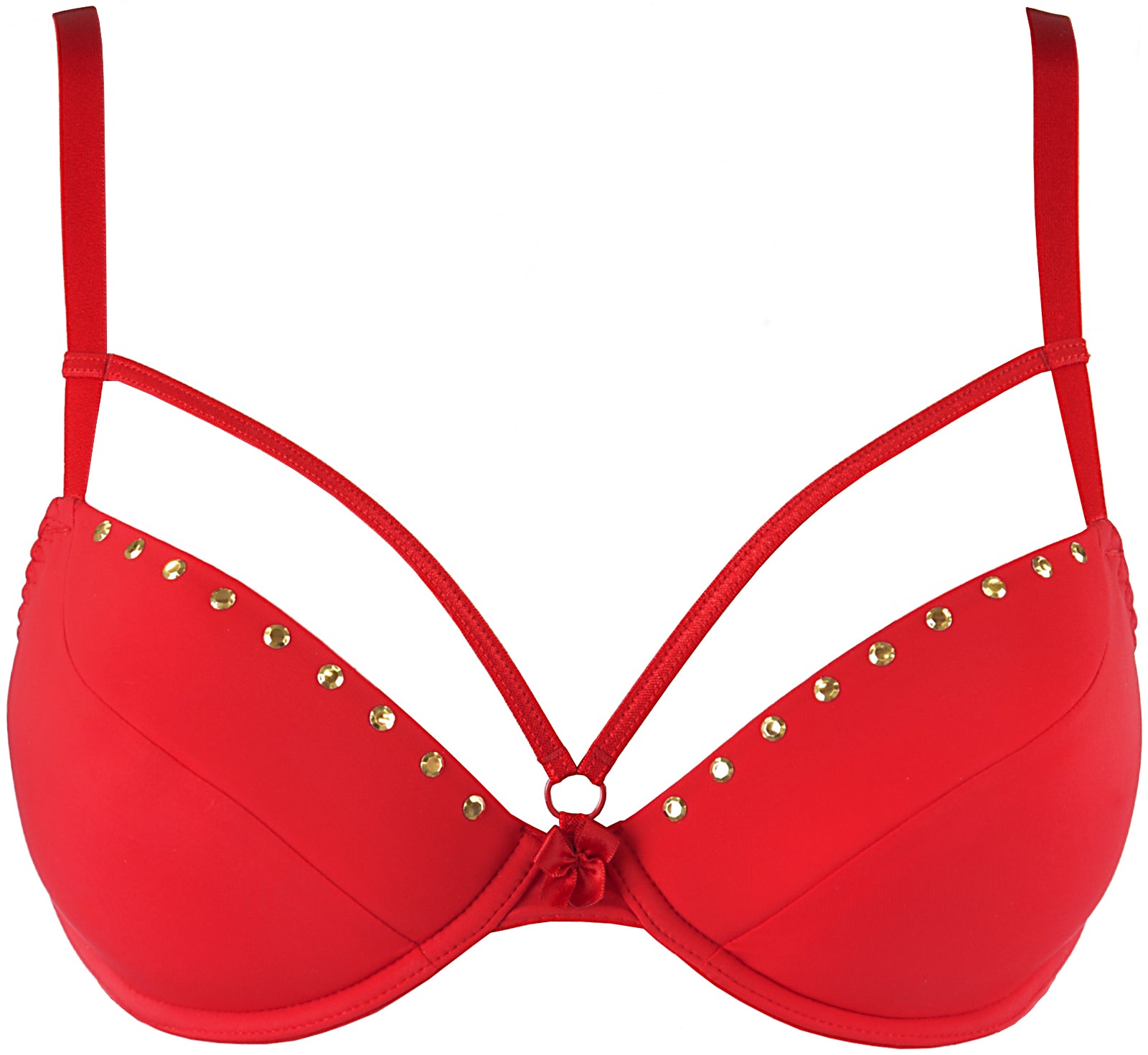 Axami 10351 Studded Push-up Bra Red