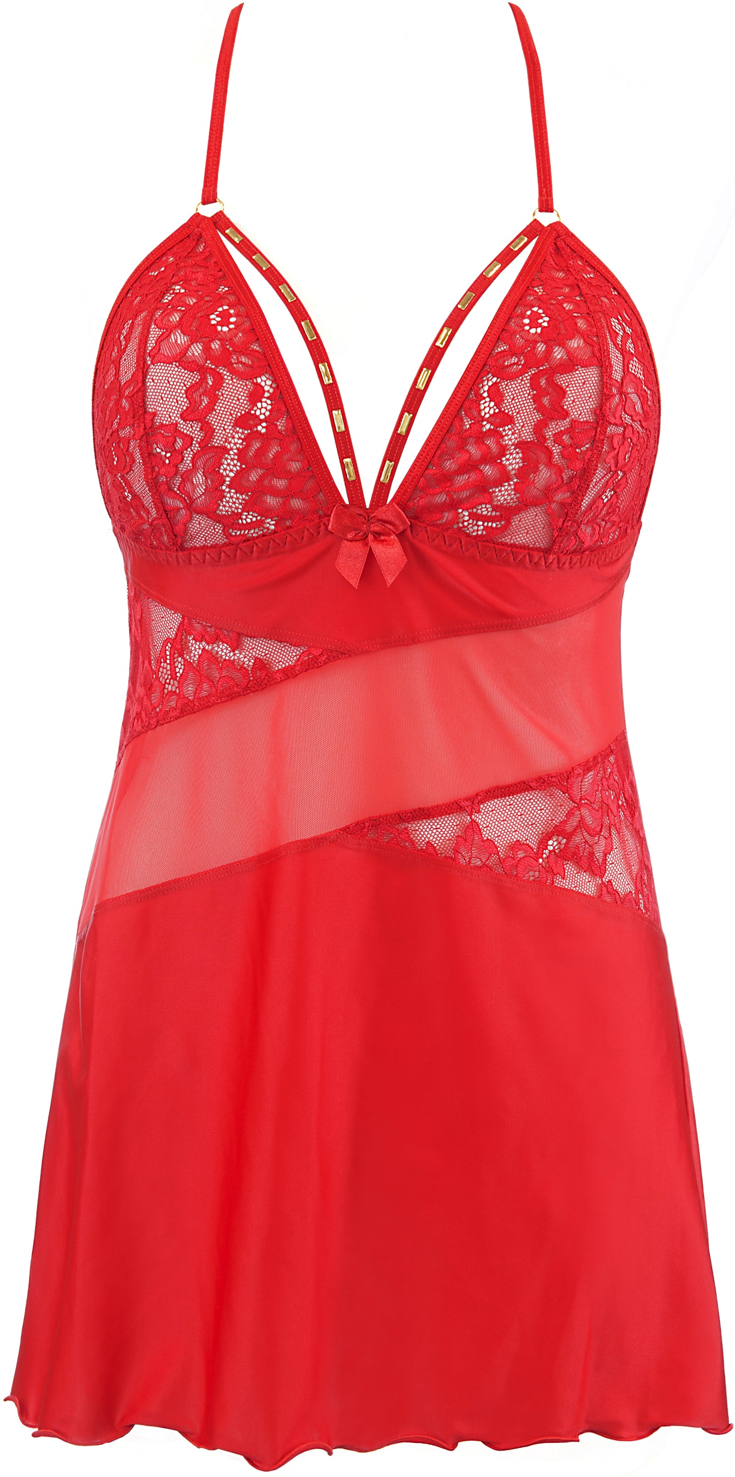 Axami 10469 Studded Babydoll Red