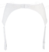 Axami 5172 Primrose Garter Belt White Embroidery Lace Made in Europe