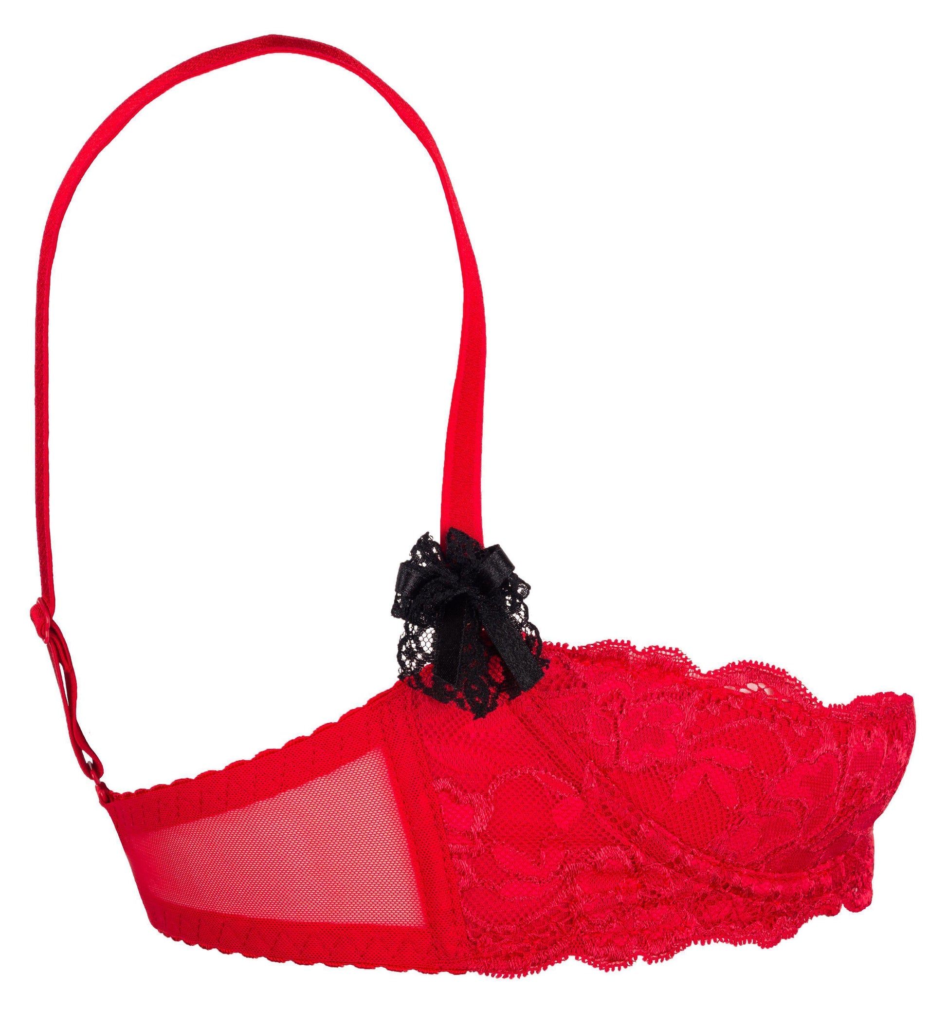 Axami 6081 Tao Red Open Cups Shelf Bra Sex in the City