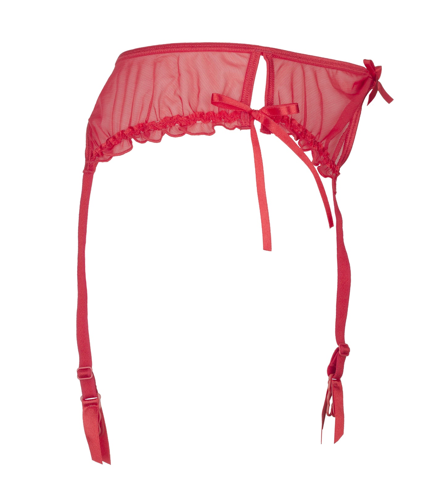 Axami 6442 Magenta Sheer Garter Belt SPECIAL ORDER