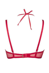 Axami 6481 Rouge Glossy Shelf Bra Glossy Wet Look Red Erotic Lingerie