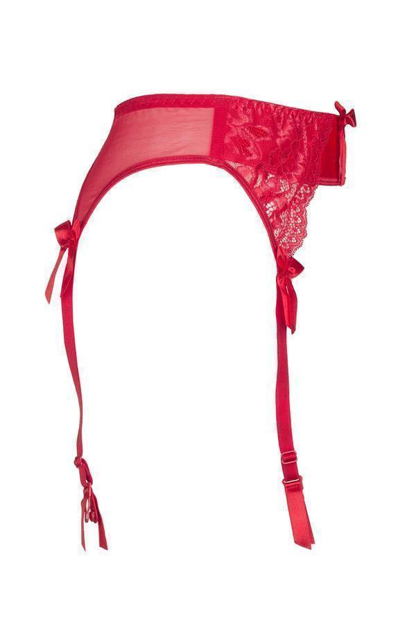 Axami 6482 Rouge Glossy Garter Belt Shades of Love