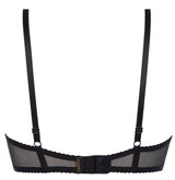 Axami 7771 Shelf Bra Ginger Cookie Open Cups Strappy Silver Black Lace Push Up