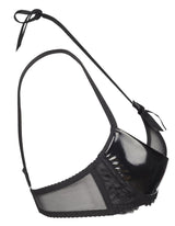 Axami 8731 Plus Size Shelf Bra Noir Black Shiny High Gloss Risque Sexy Lingerie