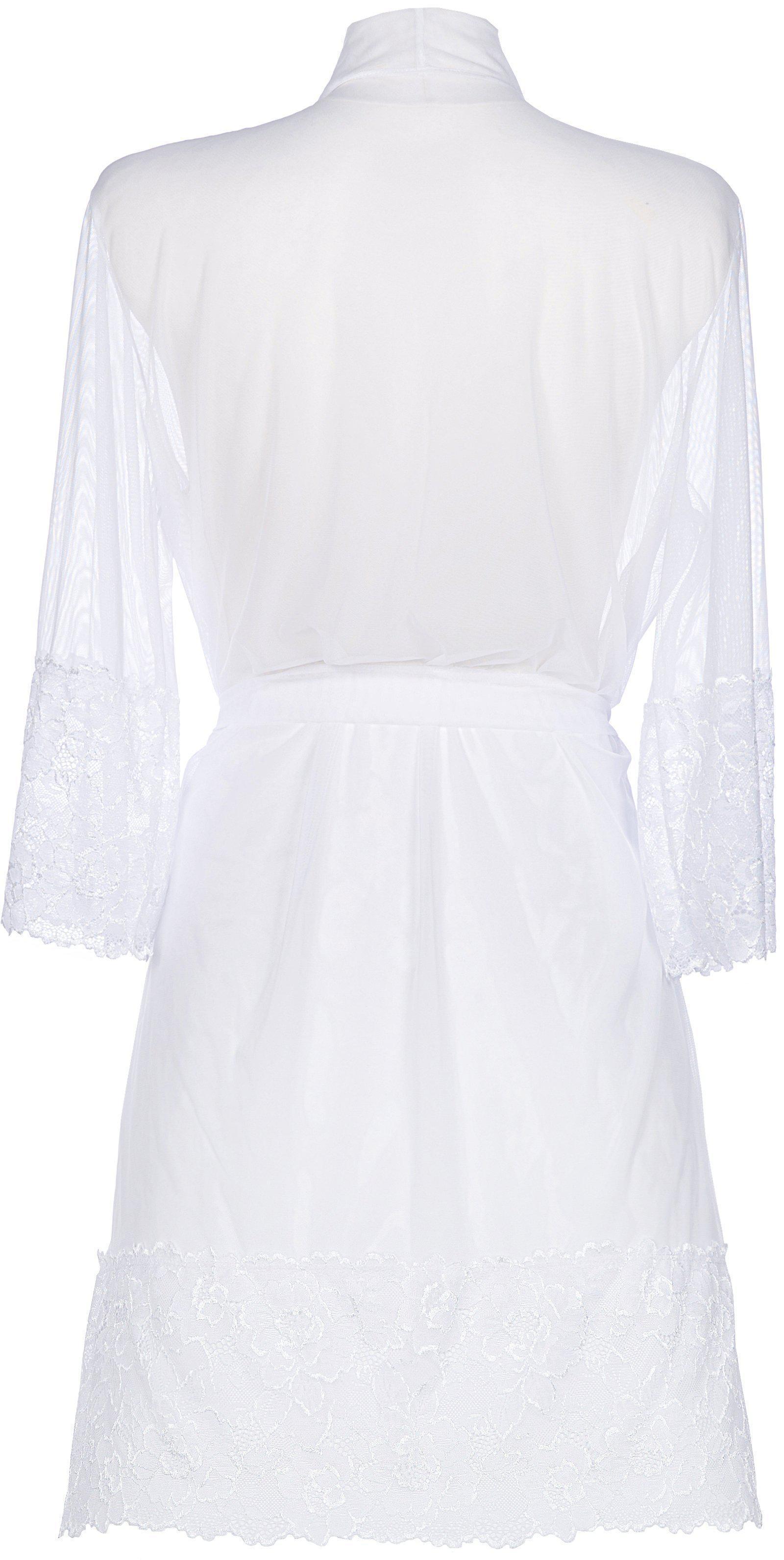 Axami 8850 Sheer Robe White Seductive Woman