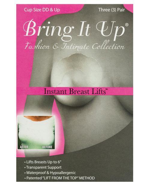 Bring It Up Plus Size Breast Lifts - D Cup & Larger Pack of 3