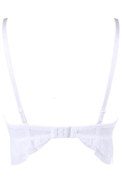 Axami 9991 Shelf Bra Ruffles White