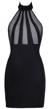Axami 9149 Charbon Black Sheer Dress MADE IN EUROPE