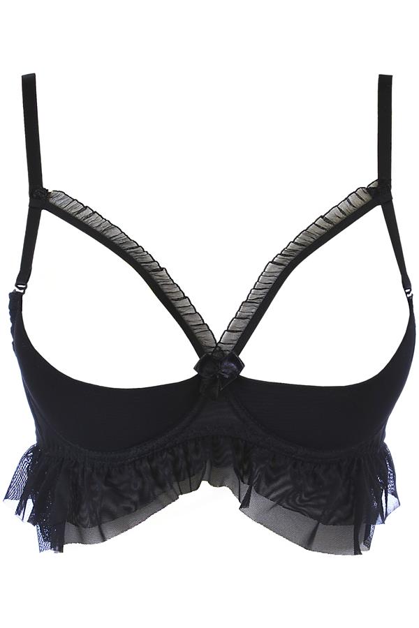 Axami 9981 Open Cups Shelf Bra Ruffles