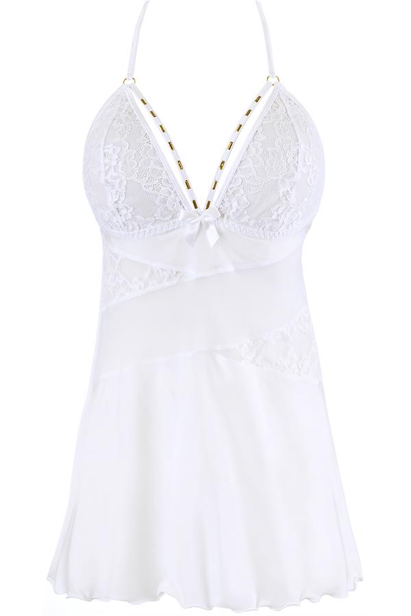 Axami 10459 Studded Babydoll White