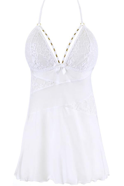 Axami 10459 Studded Babydoll White