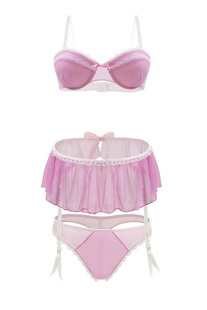 Fantasy Lingerie Strawberry Cream Pink Lady Bra Set