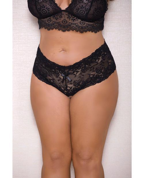 iCollection Lace Peekaboo Pearl String Boy Short Panty