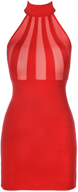 Axami 9139 Magenta Red Sheer Dress MADE IN EUROPE