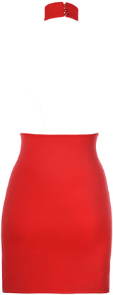 Axami 9139 Magenta Red Sheer Dress MADE IN EUROPE