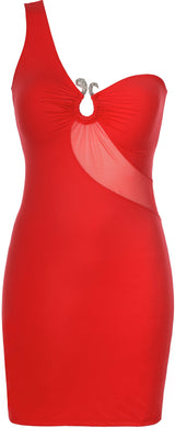 Axami 9089 Queen of the Night Red Embellished Dress MADE IN EUROPE